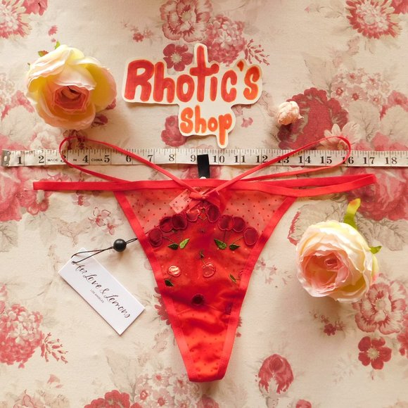 NWT FLL x Victoria's Secret Cherry Cerise Thong XL